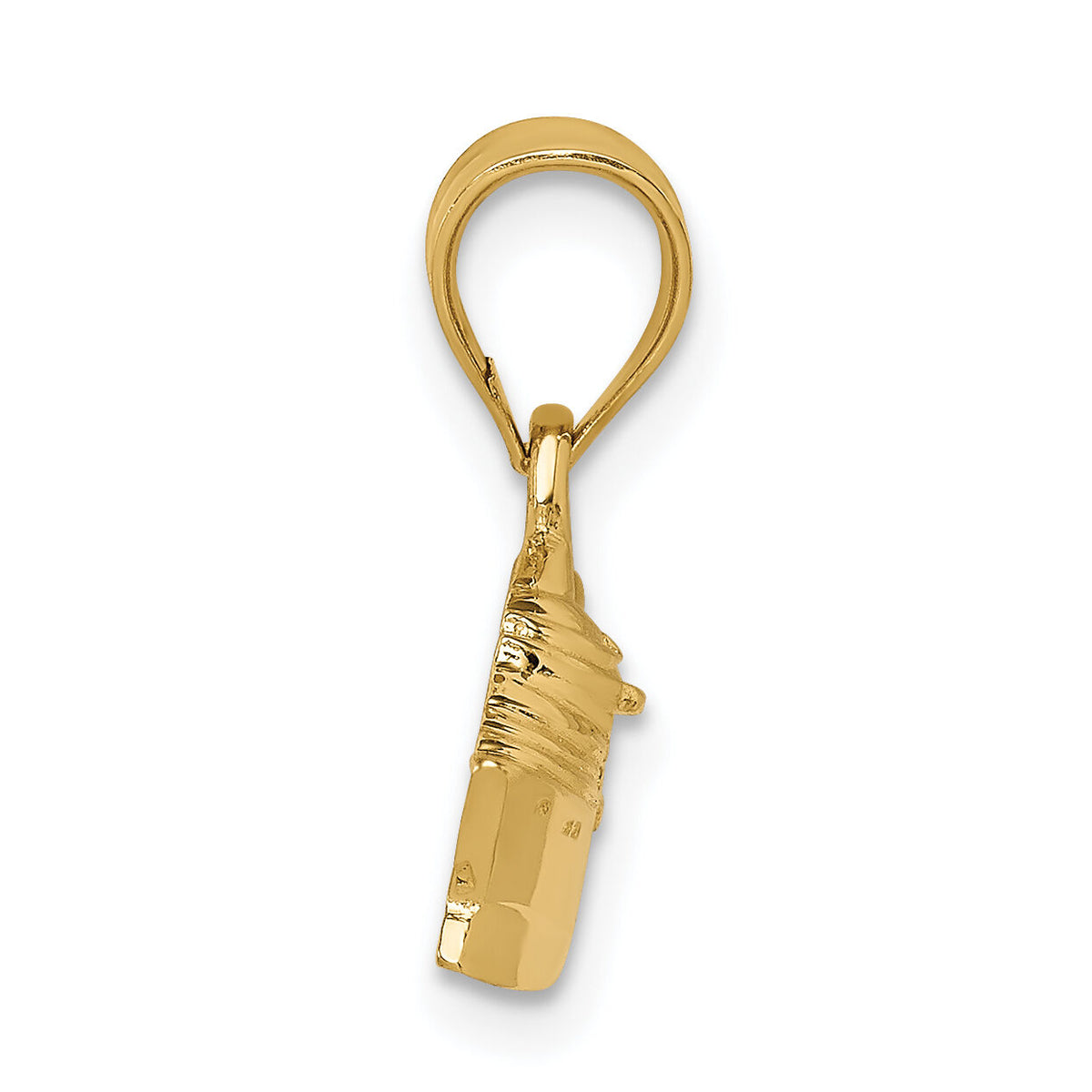 14K Polished Cruse Ship Pendant-D4606