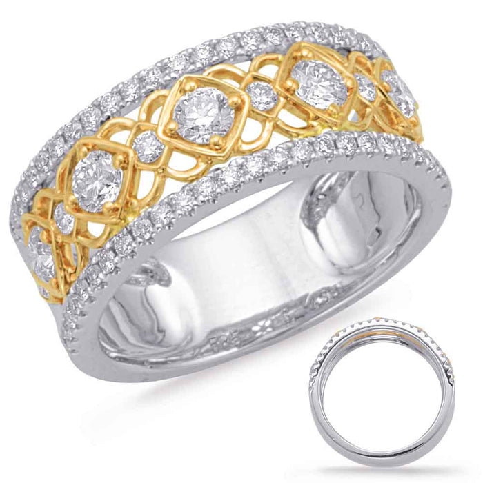 Yellow & White Gold Diamond Fashion Ring