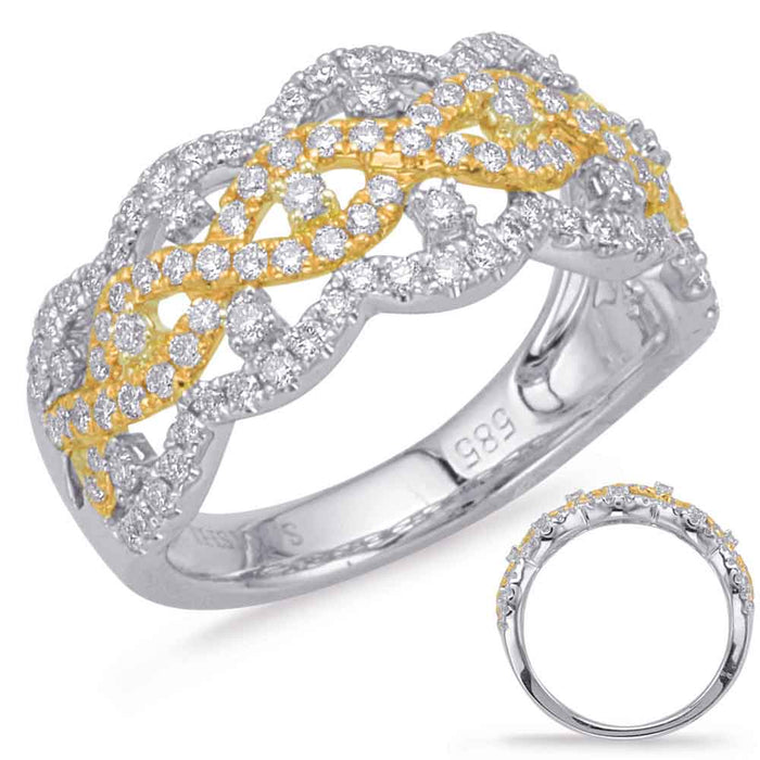Yellow & White Gold Diamond Fashion Ring