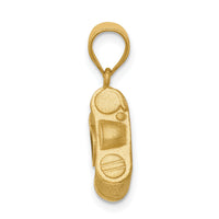 14K Brushed & Polished Enameled Camera Pendant-D4610