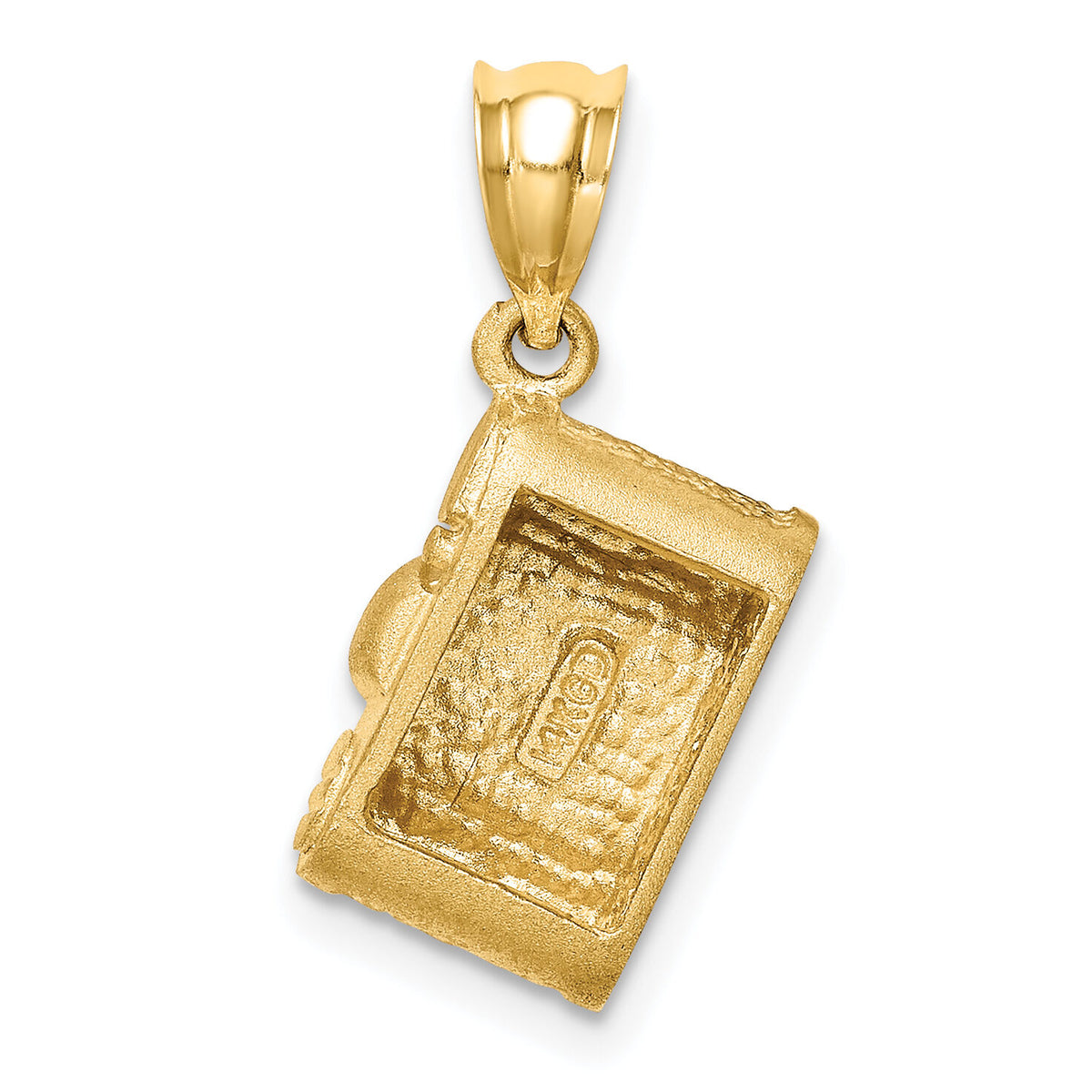 14K Brushed & Polished Enameled Camera Pendant-D4610
