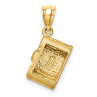 14K Brushed & Polished Enameled Camera Pendant-D4610