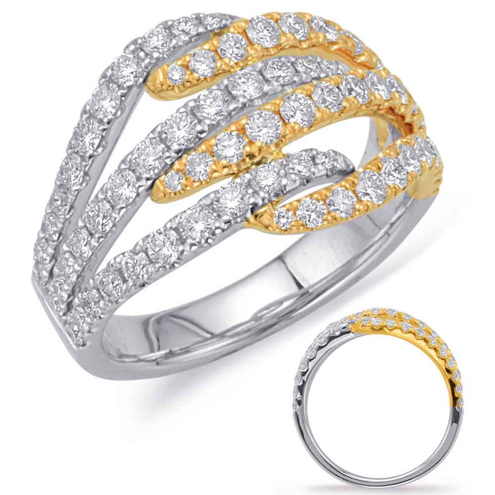 Yellow & White Gold Diamond Fashion Ring