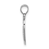 14K White Polished Medical Heart Pendant-D4616