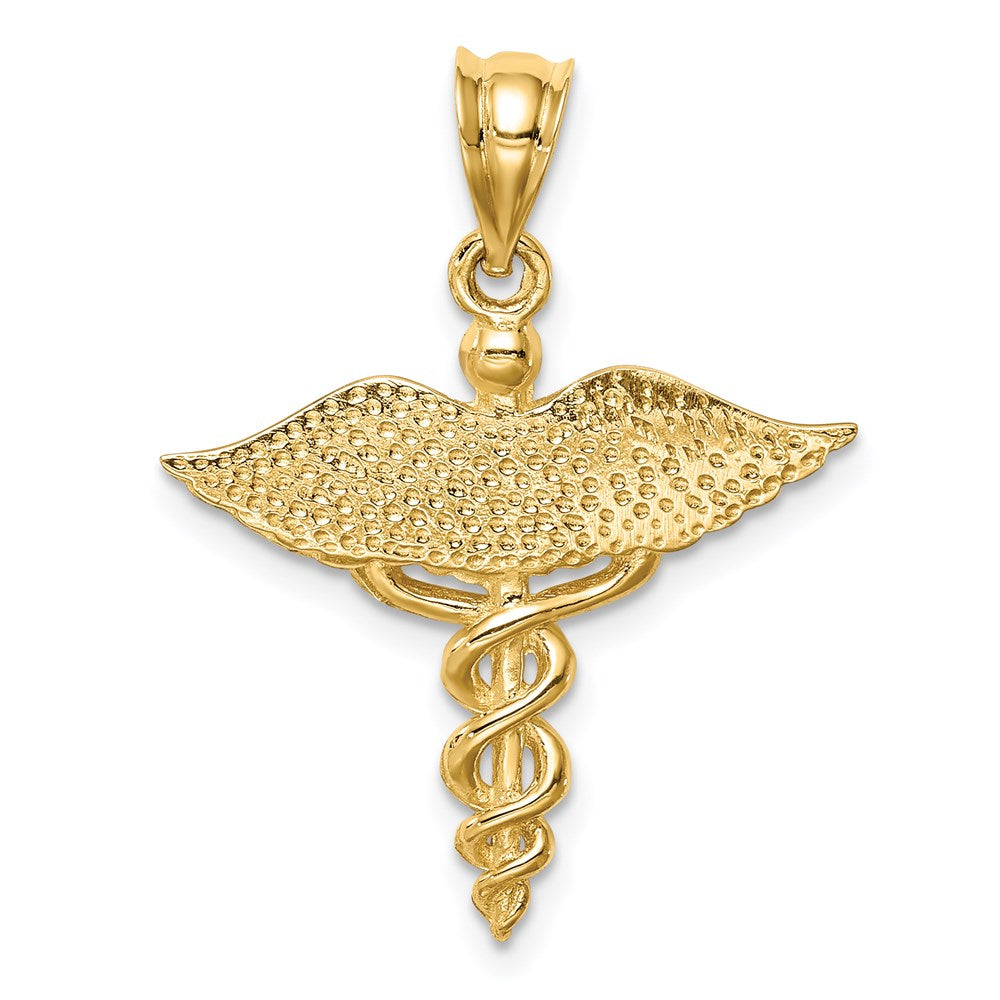 14K Polished 3-D Medical Pendant-D4618