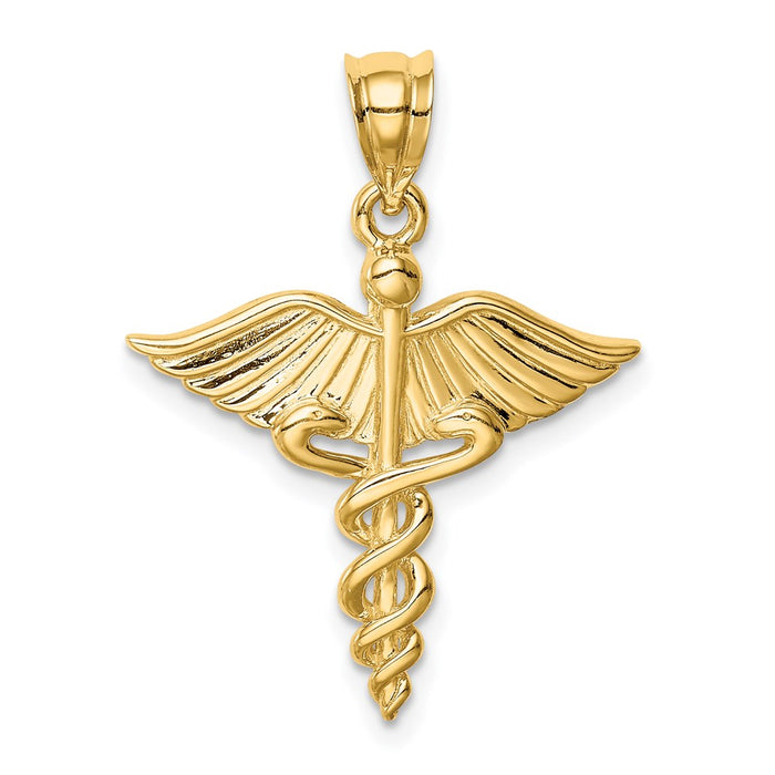 14K Polished 3-D Medical Pendant-D4618