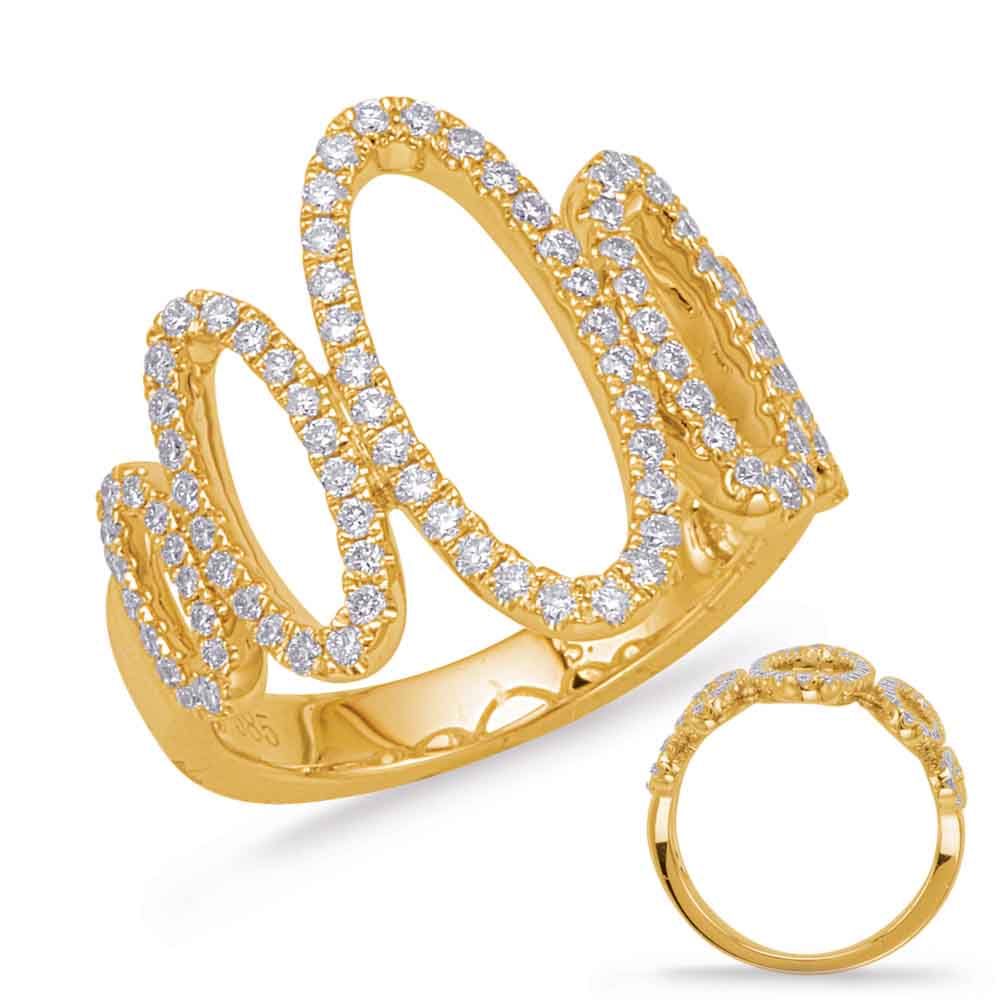 Yellow Gold Diamond Fashion Ring