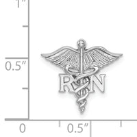14K White Polished RN Medical Chain Slide-D4621