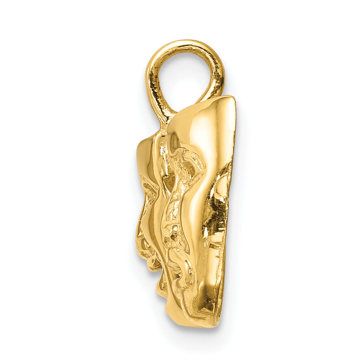 14K Polished Comedy/Tragedy Theater Masks Pendant-D4625