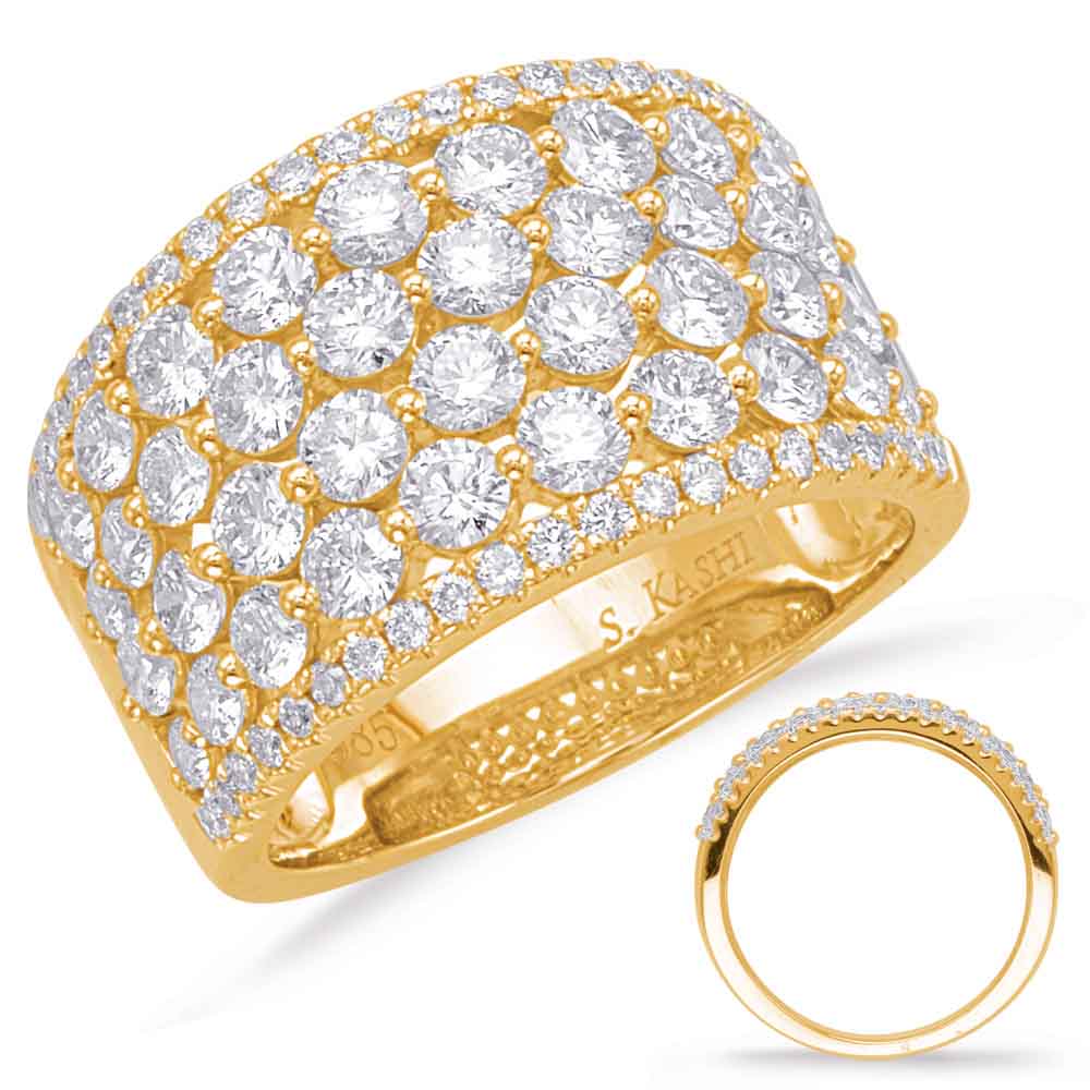 Yellow Gold Diamond Fashion Ring