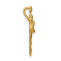 14K Brushed & Diamond-cut Mini Ballerina Chain Slide-D4628
