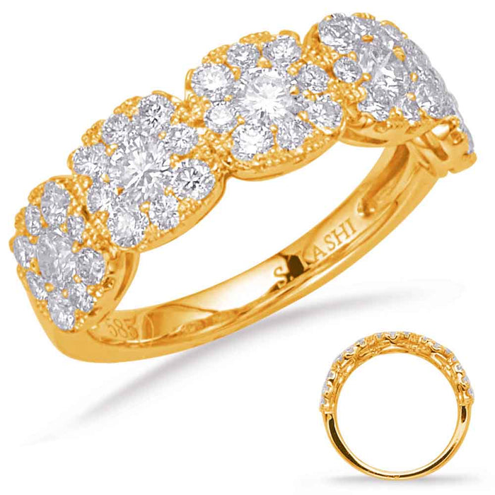 Yellow Gold Diamond Fashion Ring