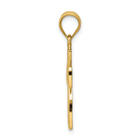 14K Polished Cross Pendant-D4644