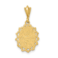 14K Two-tone Polished St. Mary Medal Pendant-D4676