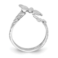 14K Polished & Textured Butterfly Toe Ring-D4684