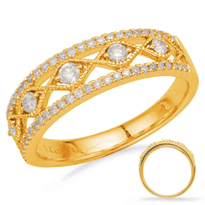 Yellow Gold Diamond Fashion Ring