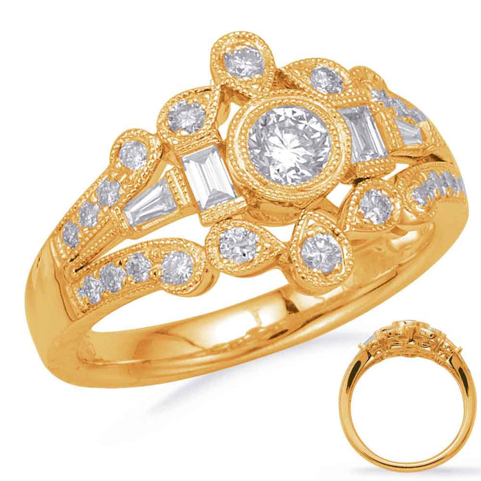 Yellow Gold Diamond Fashion Ring