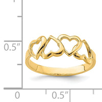 14K Polished Heart Ring-D4721