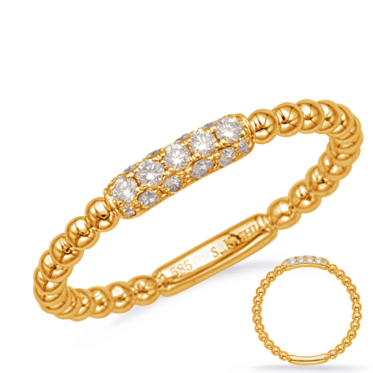 Yellow Gold Diamond Fashion Ring