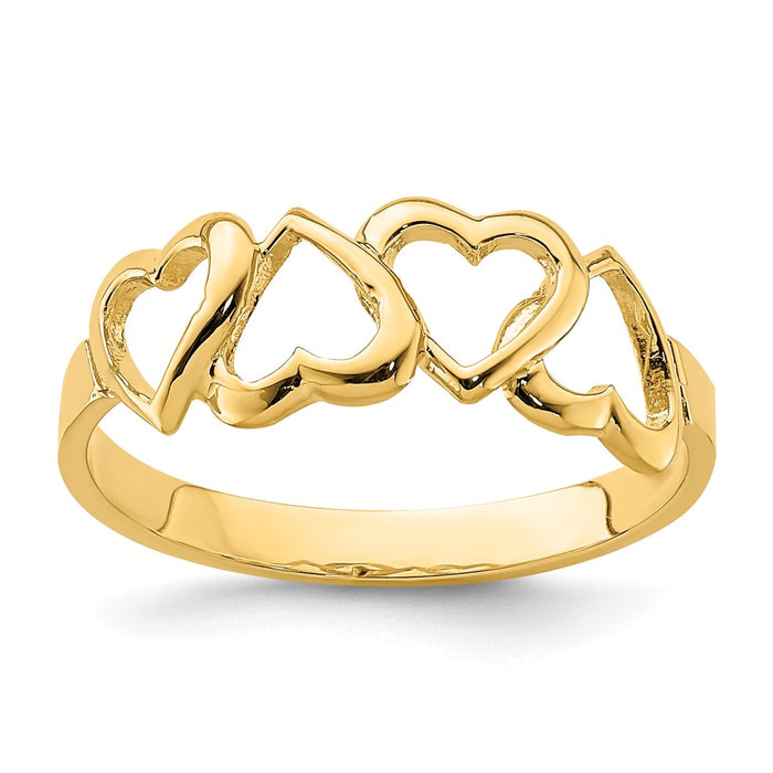 14K Polished Heart Ring-D4721