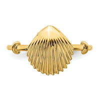 14K Polished Shell Ring-D4729