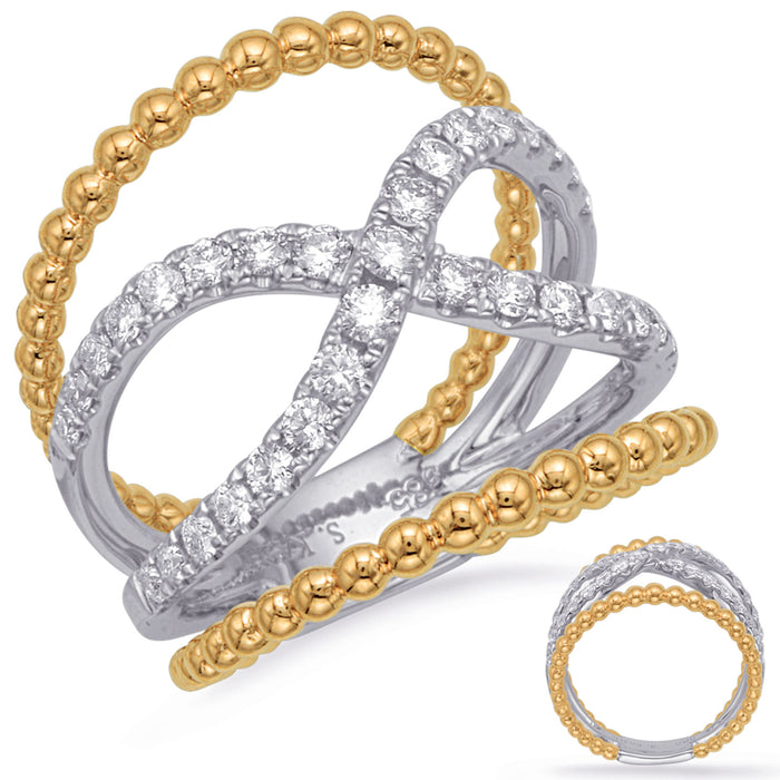 Yellow & White Gold Diamond Fashion Ring