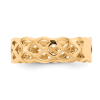 14K Polished Weave Ring-D4734