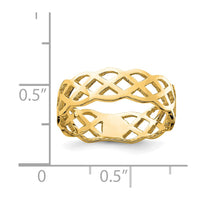 14K Polished Weave Ring-D4734