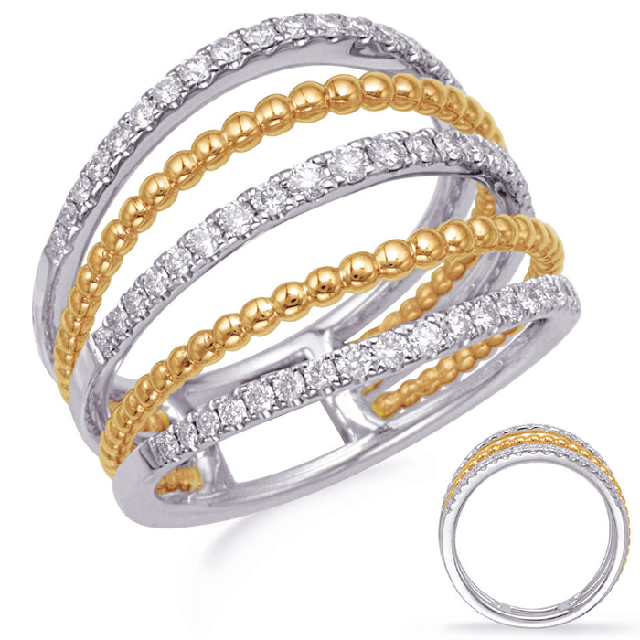 Yellow & White Gold Diamond Fashion Ring