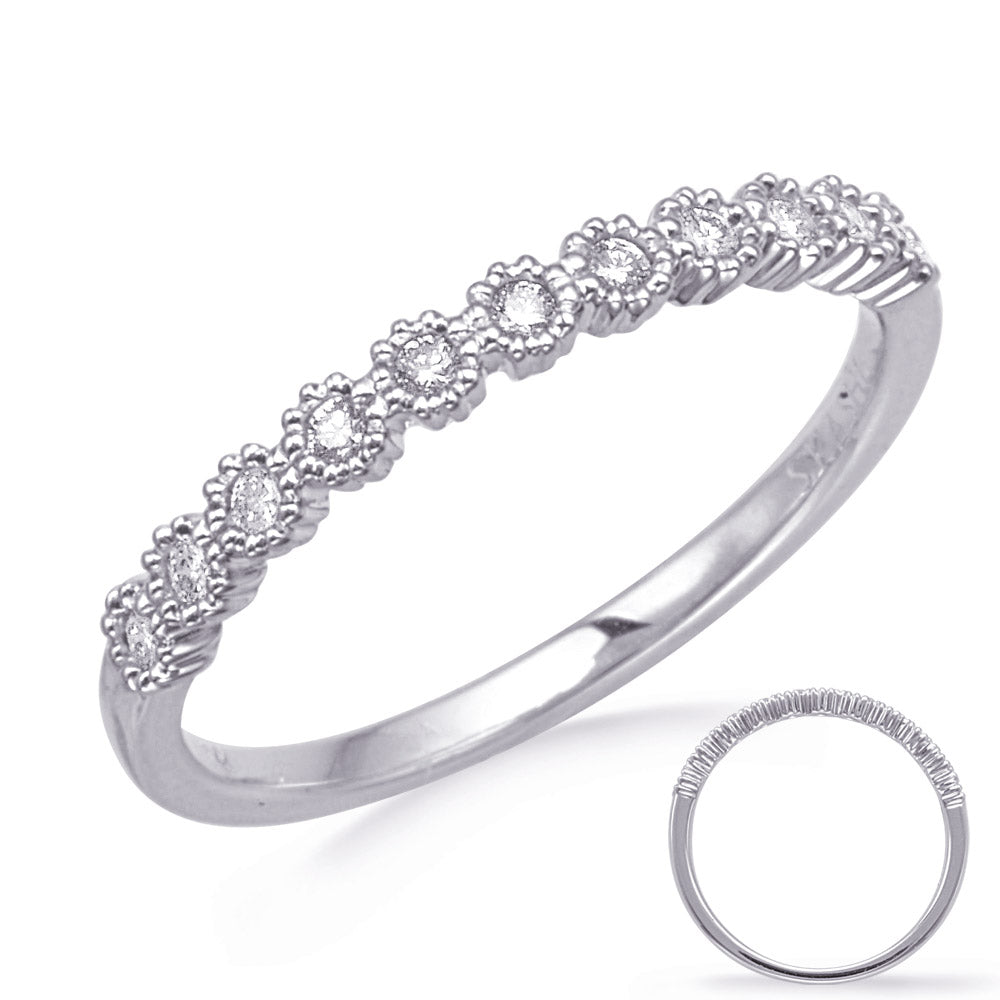 White Gold Stackable Band