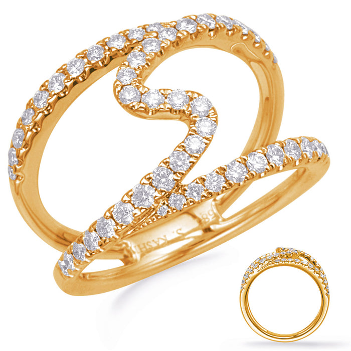 Yellow Gold Diamond Fashion Ring