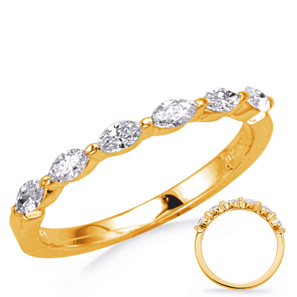 Yellow Gold Diamond Marquise Band