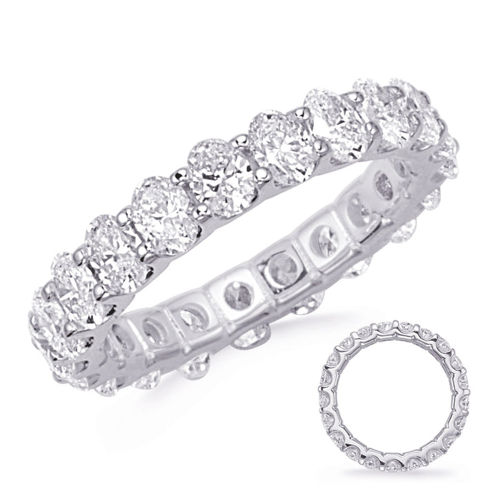 White Gold Oval Diamond Eternity Band