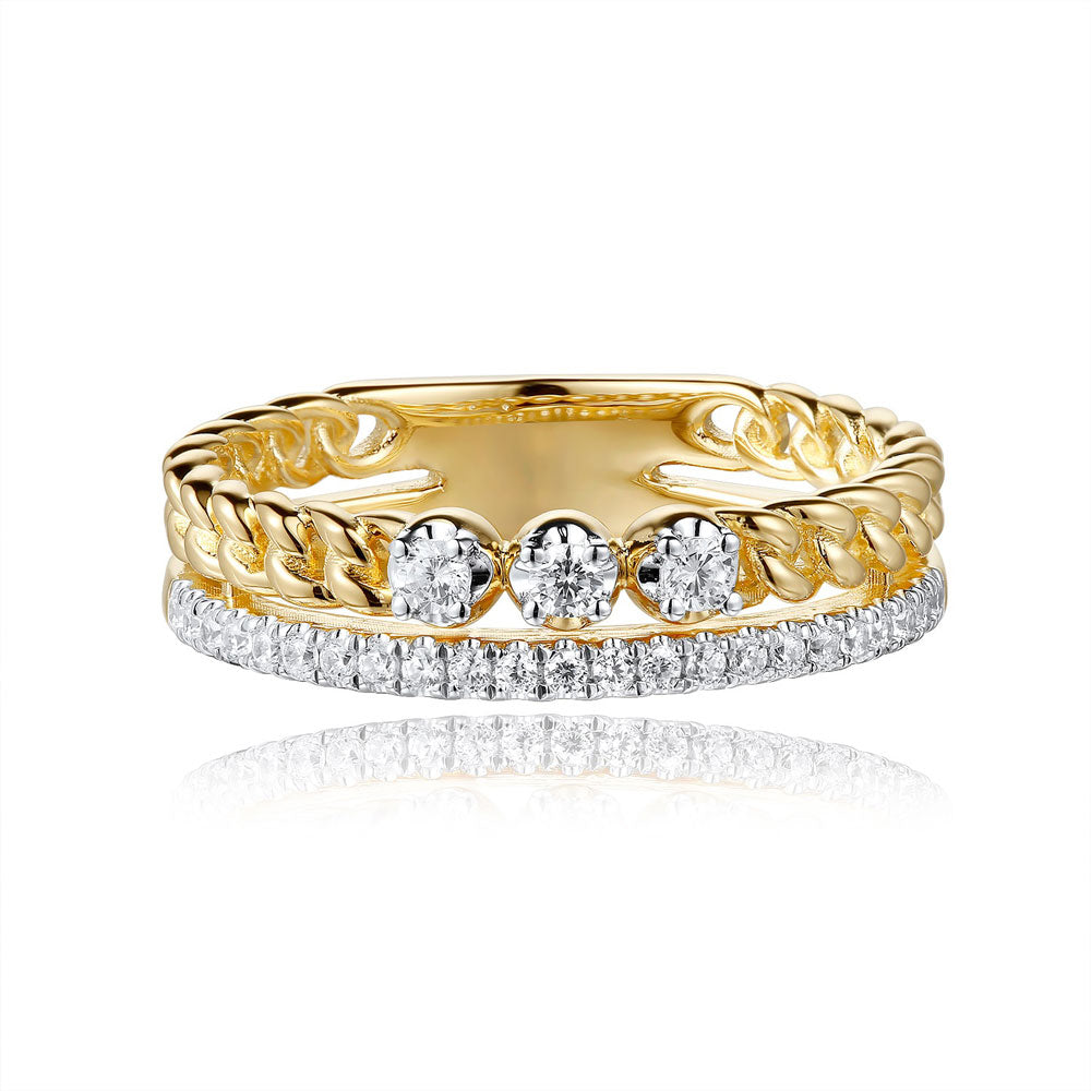 Yellow & White Gold Diamond Ring