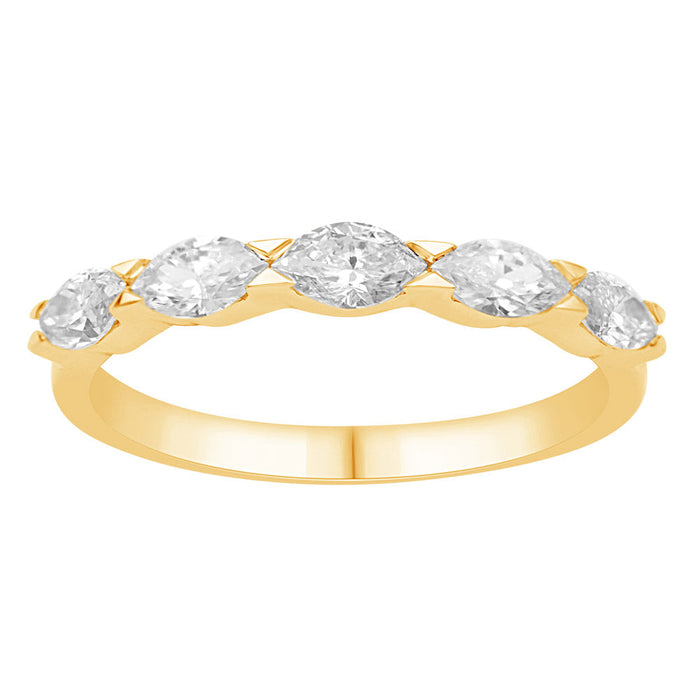 Yellow Gold Marquise Diamond Ring
