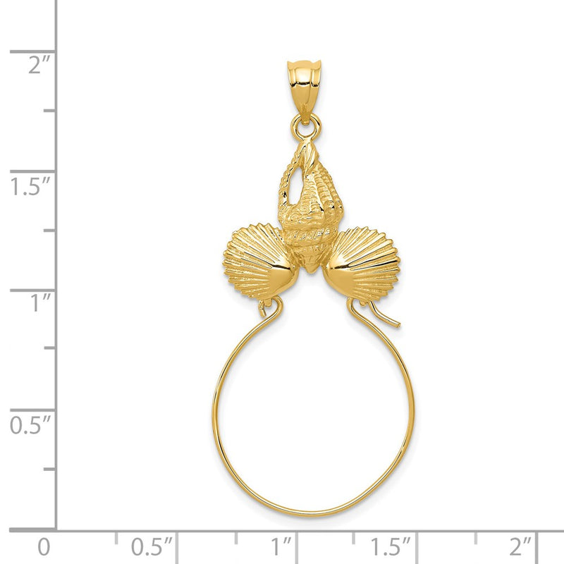 14k Sea Shell Charm Holder-D5