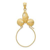14k Sea Shell Charm Holder-D5
