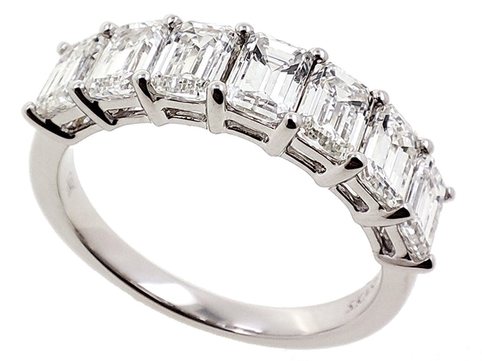 White Gold Emerald Cut Band