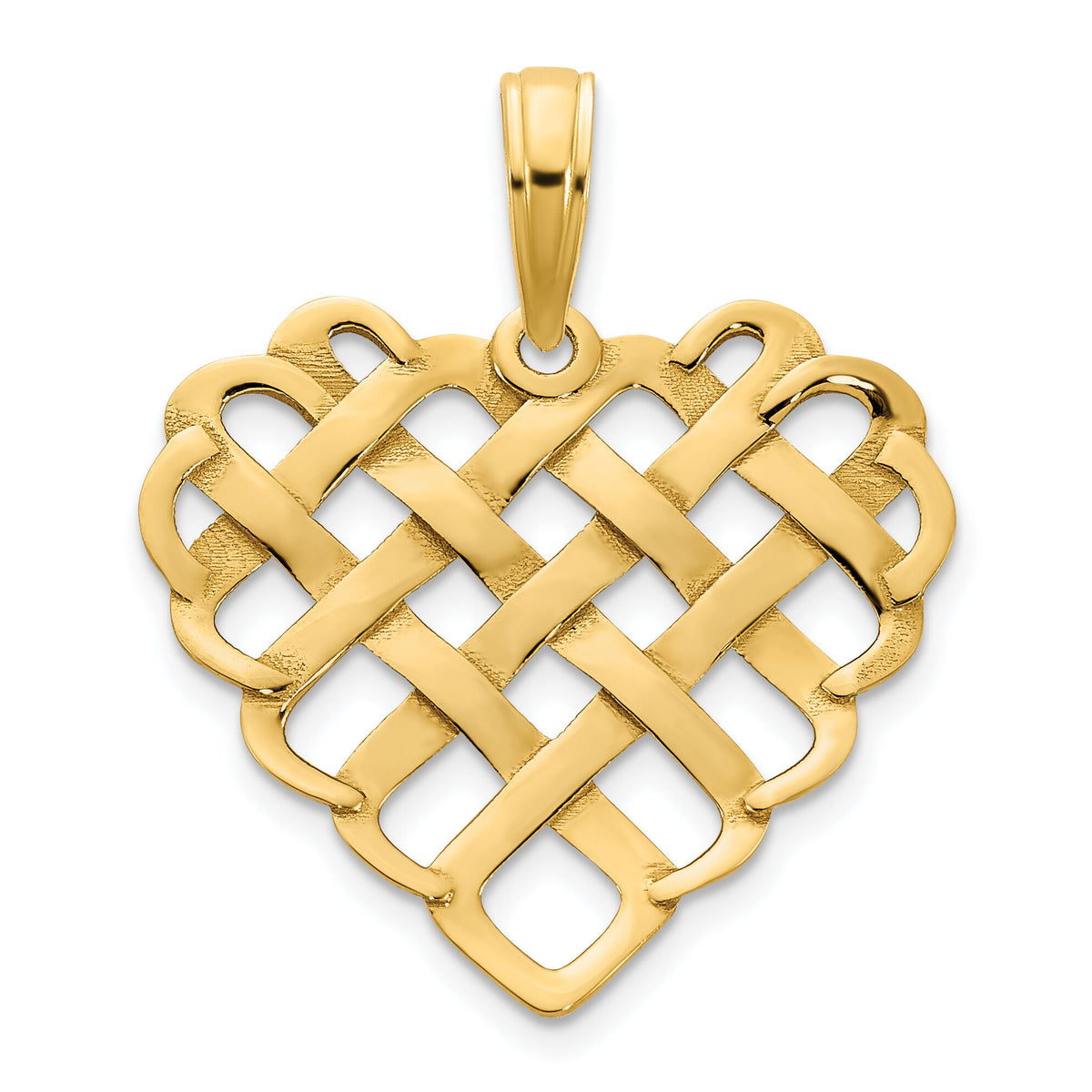 14k Fancy Heart Pendant-D5005