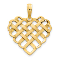 14k Fancy Heart Pendant-D5005