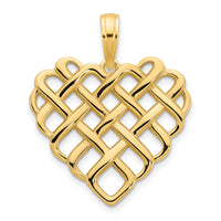 14k Fancy Heart Pendant-D5005