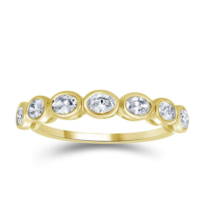 Yellow Gold Oval Diamond Ring