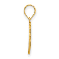 14k Fancy Claddagh Pendant-D5011
