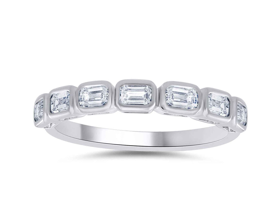 White Gold  Emerald Cut Diamond Ring