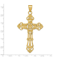 14k Fleur De Lis Large Cross Pendant-D503