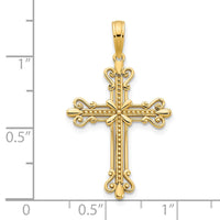 14k Fancy Cross Pendant-D5033