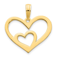 14ky Heart in a Heart Pendant-D5045