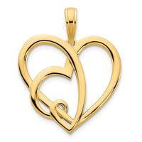 14k  Heart in a Heart Pendant-D5048