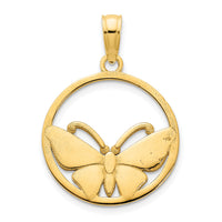 14k Epoxy Butterfly Pendant-D5053