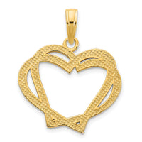14k  Heart in a Heart Pendant-D5058